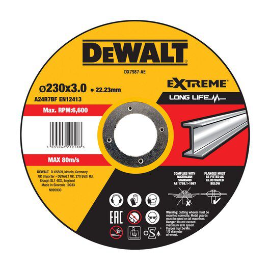 DeWalt 230 x 3mm Extreme Cutting Metal