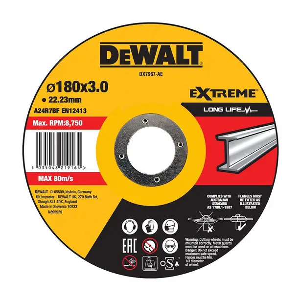 DeWalt 180mm x 3mm Extreme Taglio Metallo